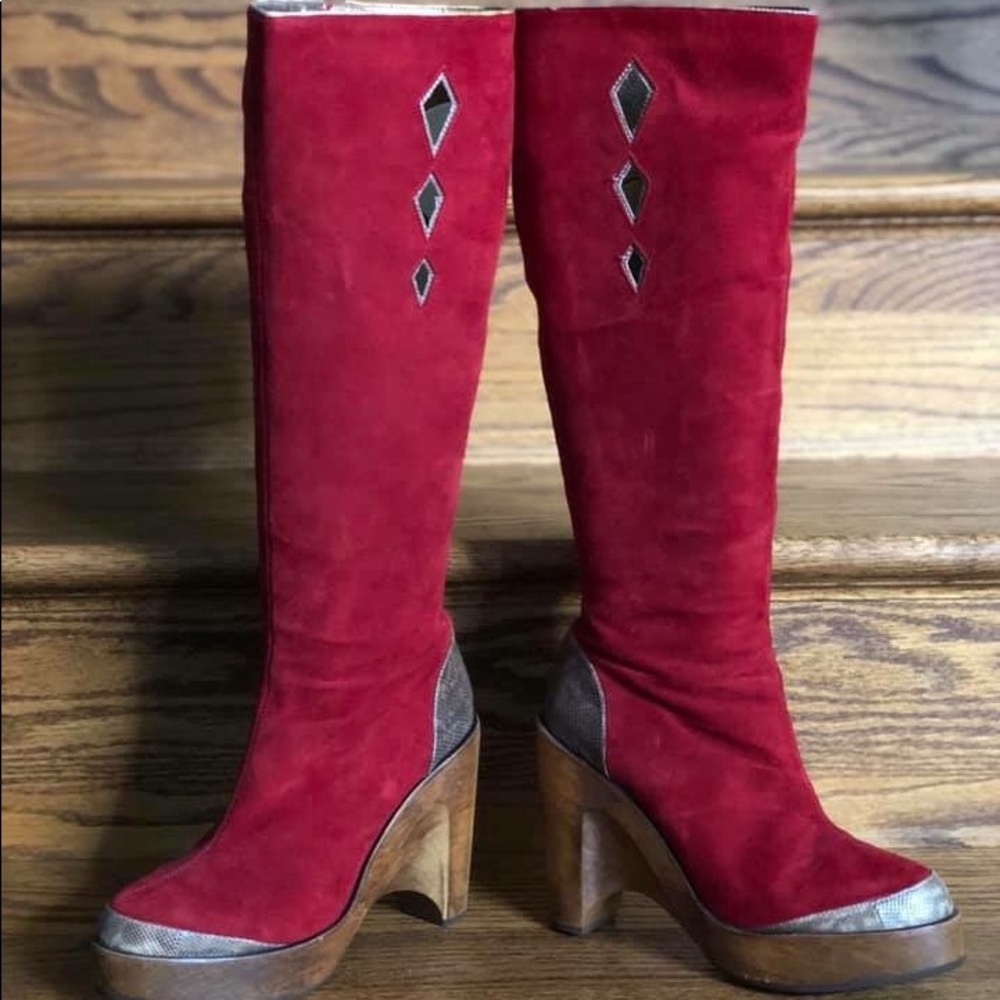 Red Suede Boots